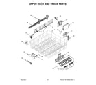 Kenmore 66514799N513 upper rack and track parts diagram