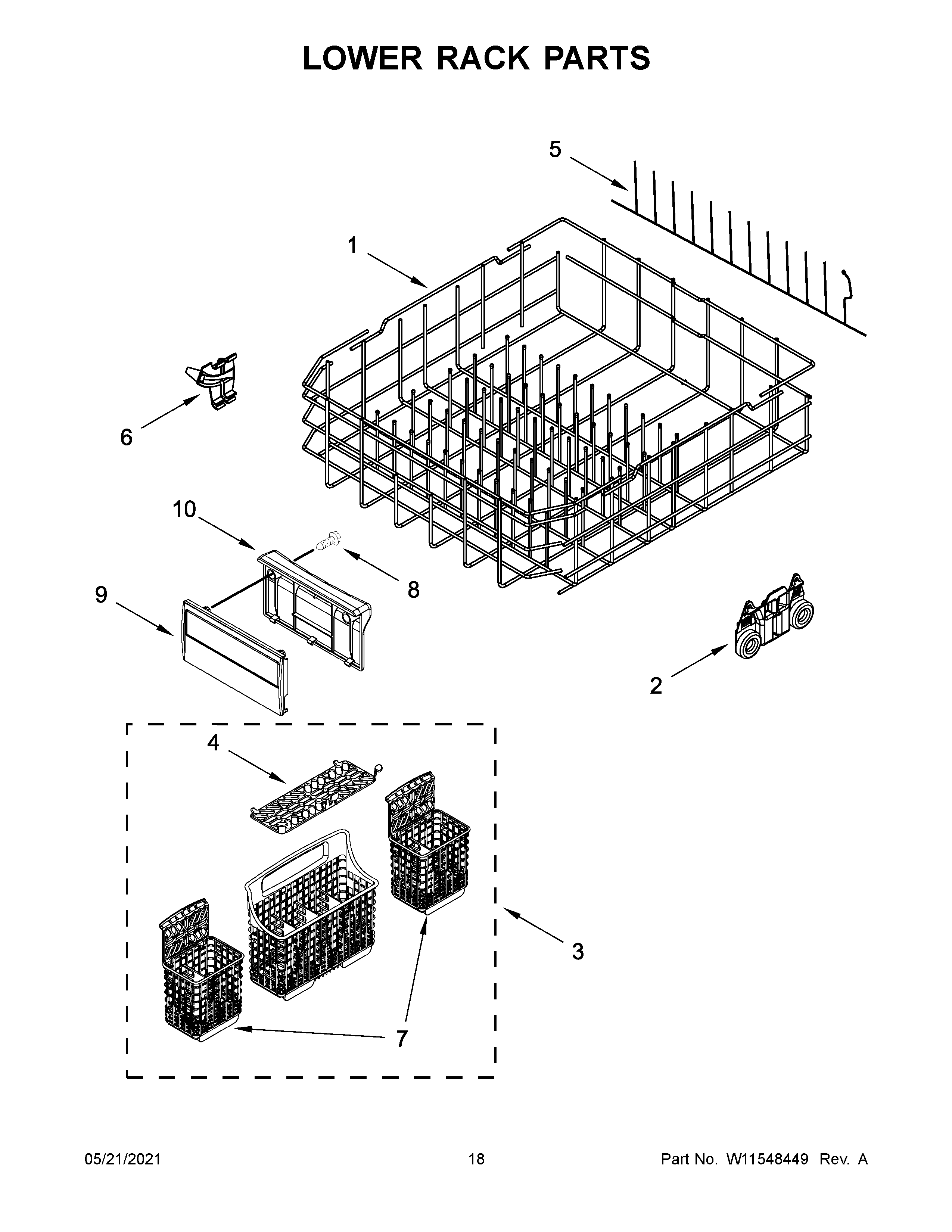 LOWER RACK PARTS