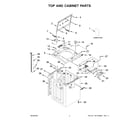 Kenmore 11031312022 top and cabinet parts diagram