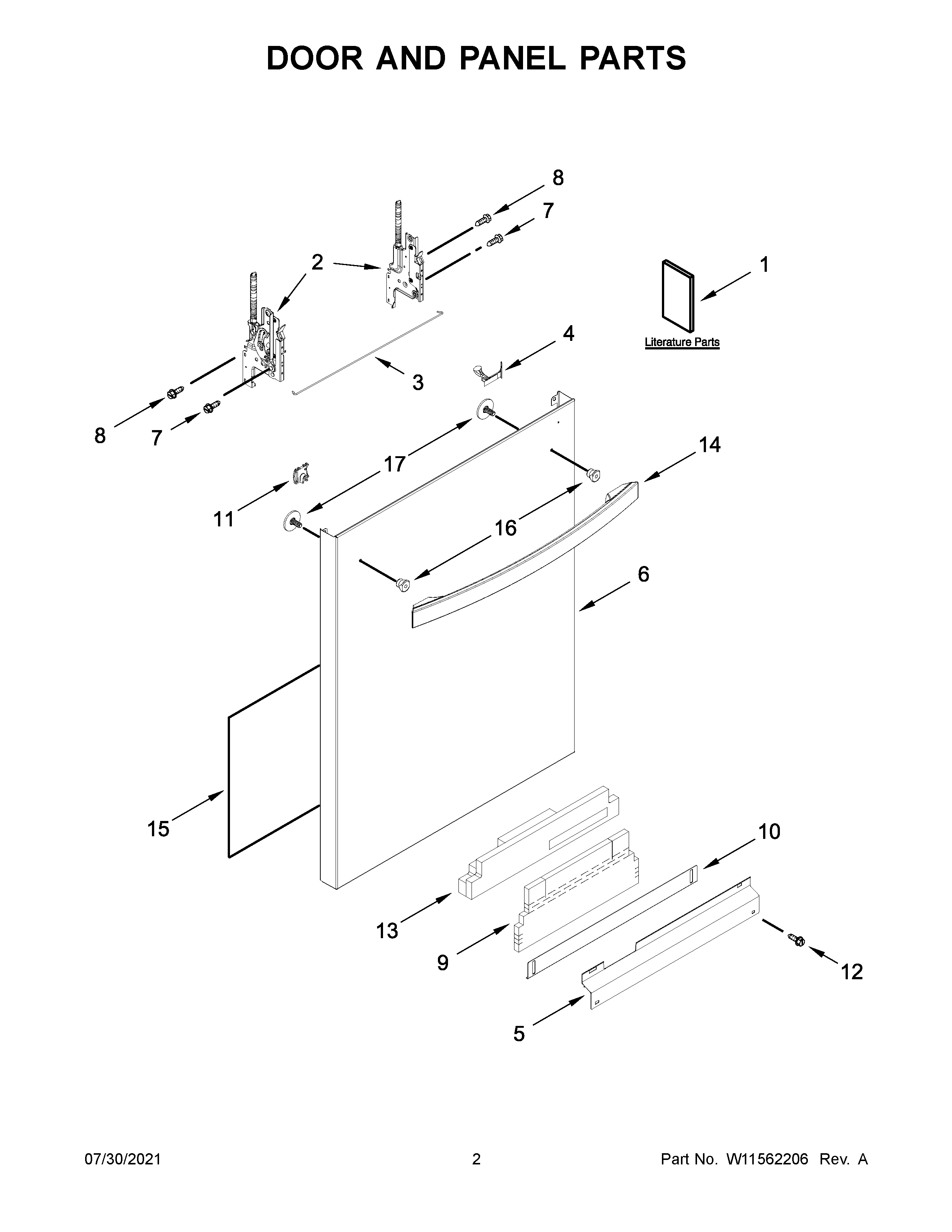 Door and panel parts