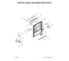 Kenmore Elite 66514845N120 control panel and inner door parts diagram