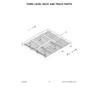 Kenmore Elite 66514845N120 third level rack and track parts diagram