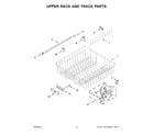 Kenmore Elite 66514895N120 upper rack and track parts diagram