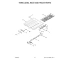 Kenmore Elite 66514895N120 third level rack and track parts diagram