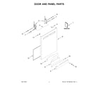 Kenmore 66514185N120 door and panel parts diagram