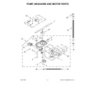 Kenmore 66514185N120 pump, washarm and motor parts diagram