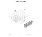 Kenmore 66514185N120 lower rack parts diagram