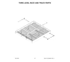 Kenmore 66514185N120 third level rack and track parts diagram