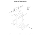 Kenmore Elite 66514875N120 door and panel parts diagram