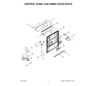 Kenmore Elite 66514875N120 control panel and inner door parts diagram