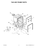 Tub and frame parts