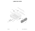 Kenmore Elite 66514875N120 lower rack parts diagram