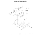 Kenmore 66514172N120 door and panel parts diagram