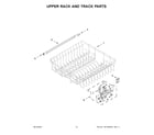 Kenmore 66514165L120 upper rack and track parts diagram