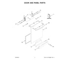 Kenmore 66514149N120 door and panel parts diagram