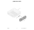 Kenmore 66514142N120 lower rack parts diagram