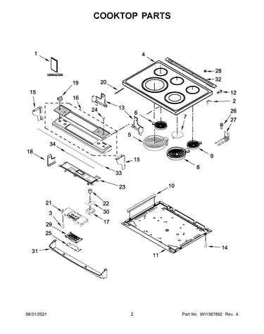 Cooktop parts