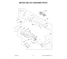 Kenmore 10651753717 motor and ice container parts diagram