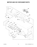 Motor and ice container parts