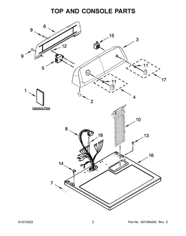Top and console parts