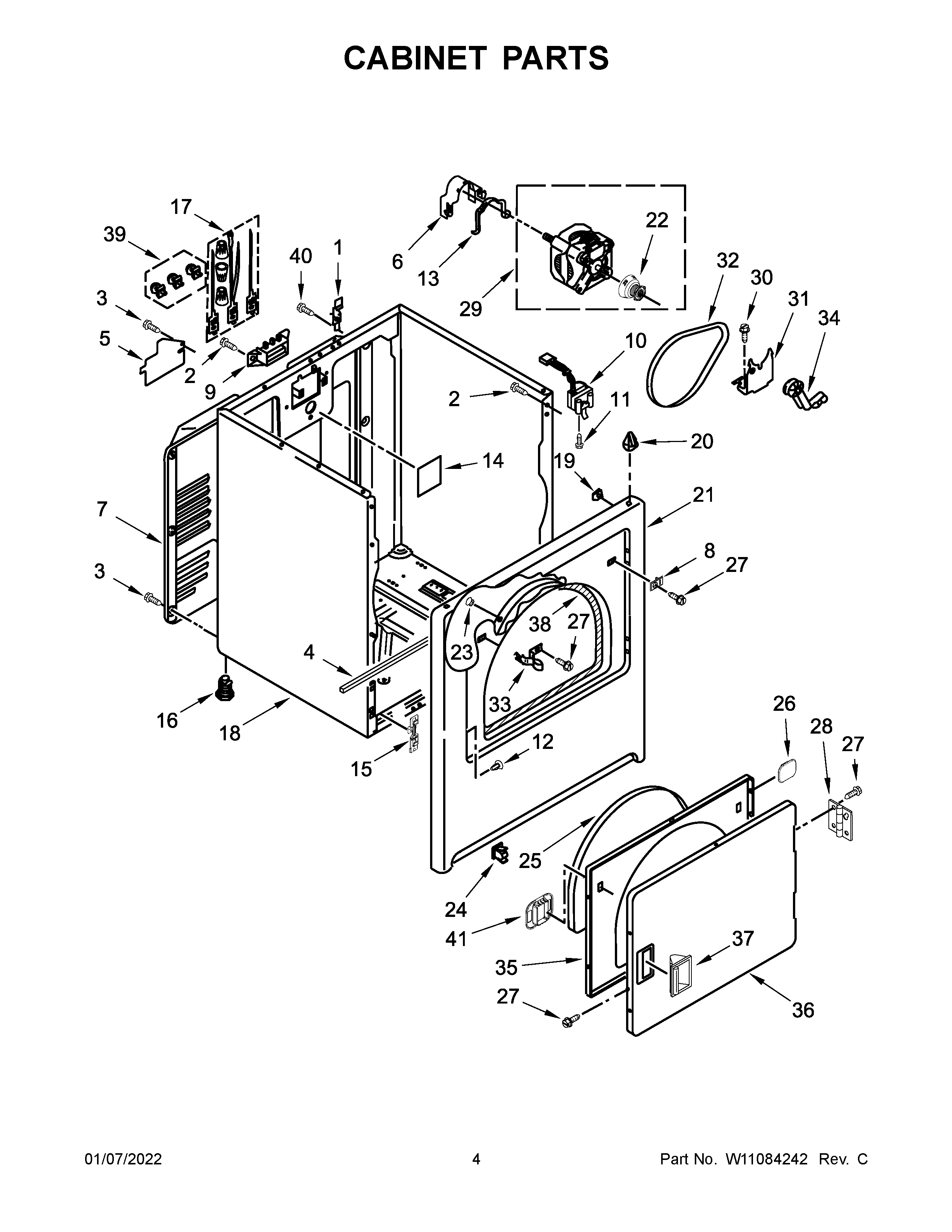 Cabinet parts