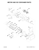Motor and ice container parts