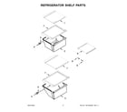 Kenmore 10650045717 refrigerator shelf parts diagram