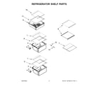 Kenmore 10651332716 refrigerator shelf parts diagram