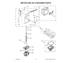 Kenmore 10651339716 motor and ice container parts diagram