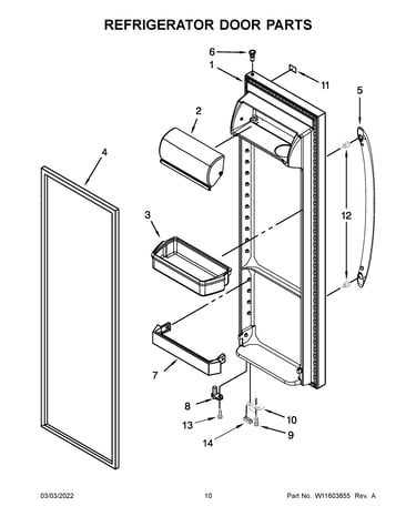 Refrigerator door parts