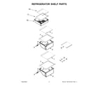 Kenmore 10651752718 refrigerator shelf parts diagram