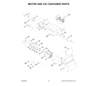 Kenmore 10651753718 motor and ice container parts diagram