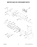Motor and ice container parts