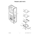 Kenmore 10651783416 freezer liner parts diagram
