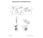 Kenmore 10651783416 motor and ice container parts diagram