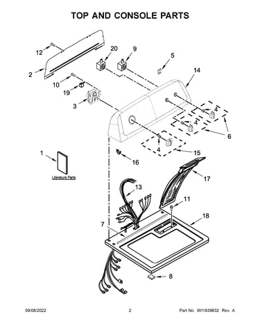 Top and console parts