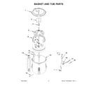Kenmore 11020362813 basket and tub parts diagram