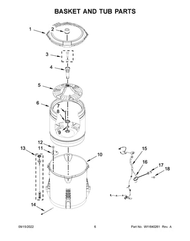Basket and tub parts