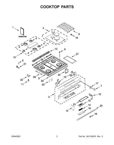 Cooktop parts