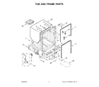 Kenmore 66514175N120 tub and frame parts diagram