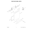 Kenmore 66514162L120 door and panel parts diagram