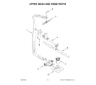 Kenmore 66514142N120 upper wash and rinse parts diagram