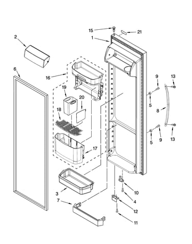 Refrigerator door parts