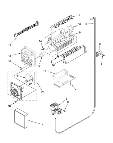 Icemaker parts, optional parts (not included)