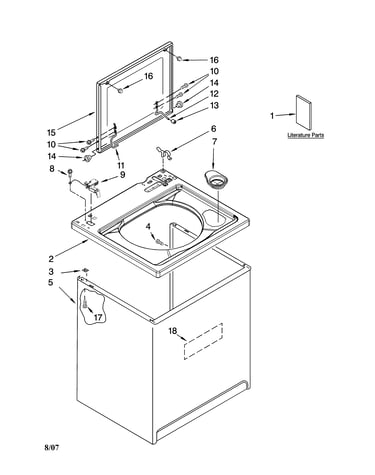 Top and cabinet parts