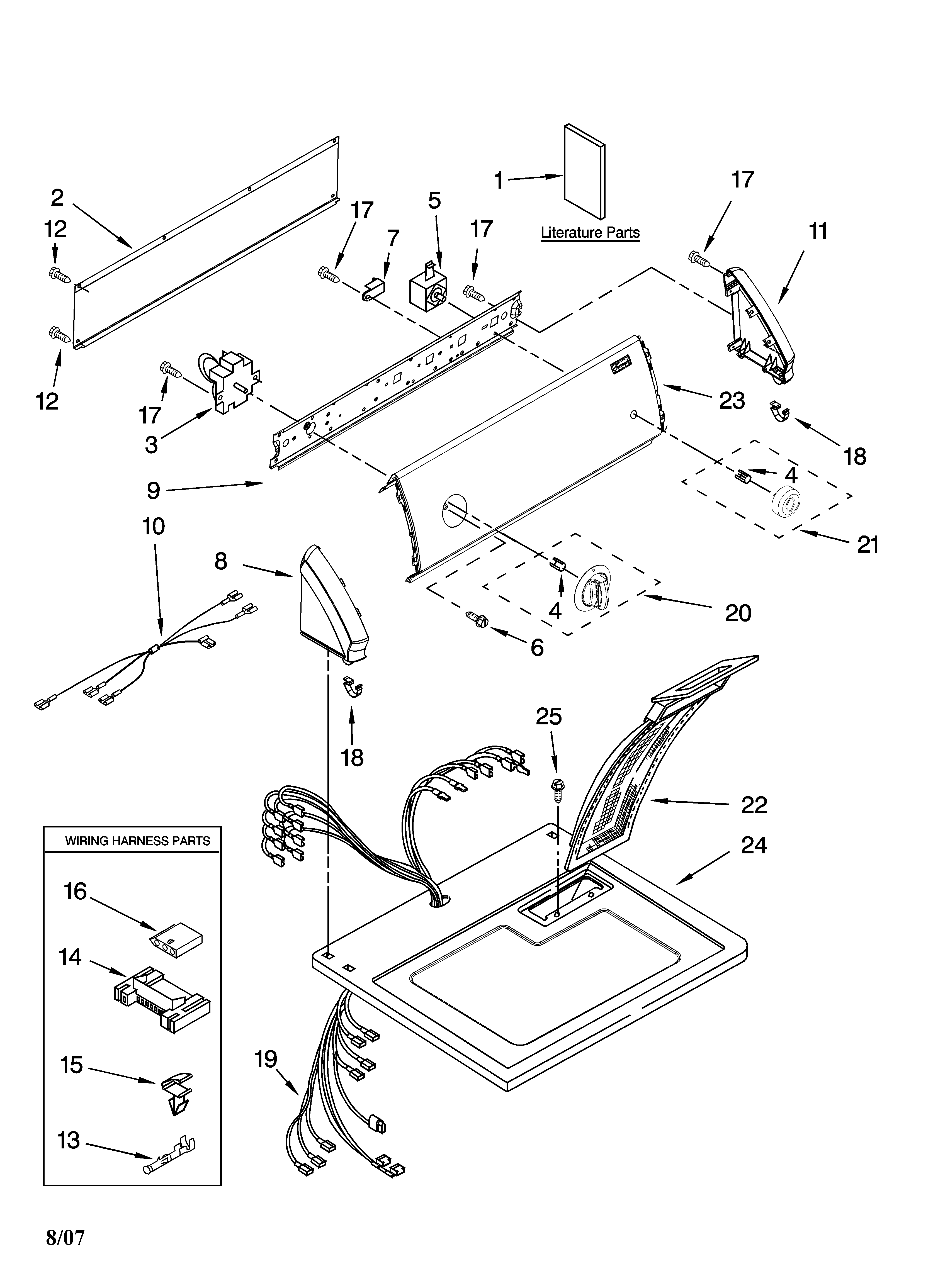 Top and console parts