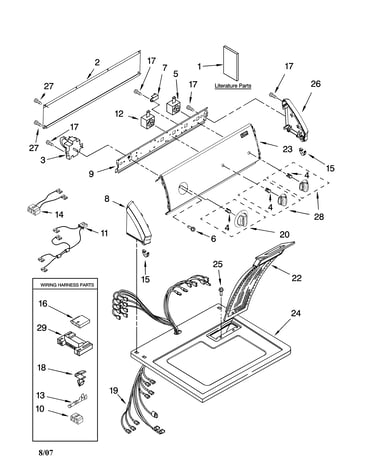 Top and console parts