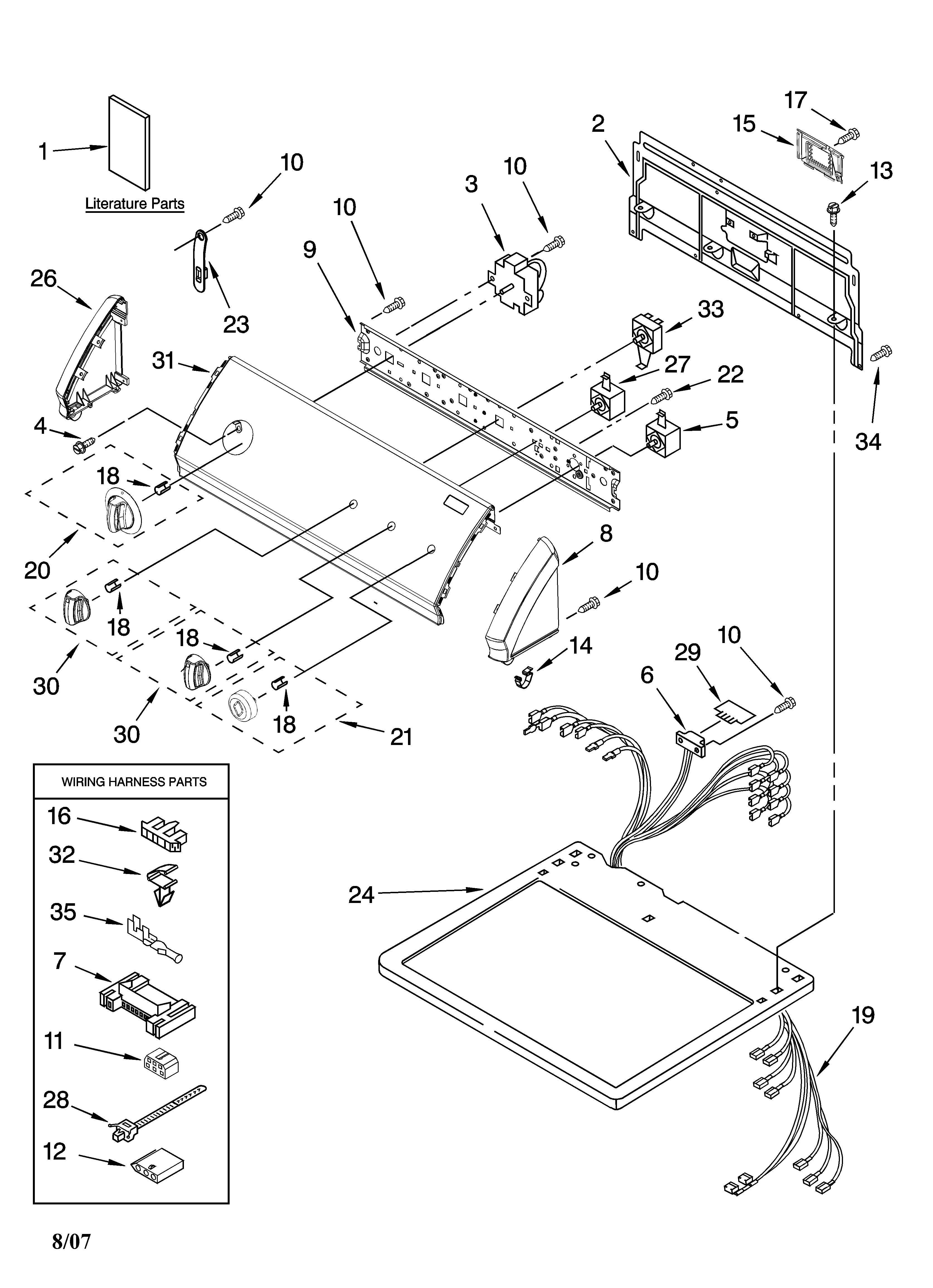 Top and console parts