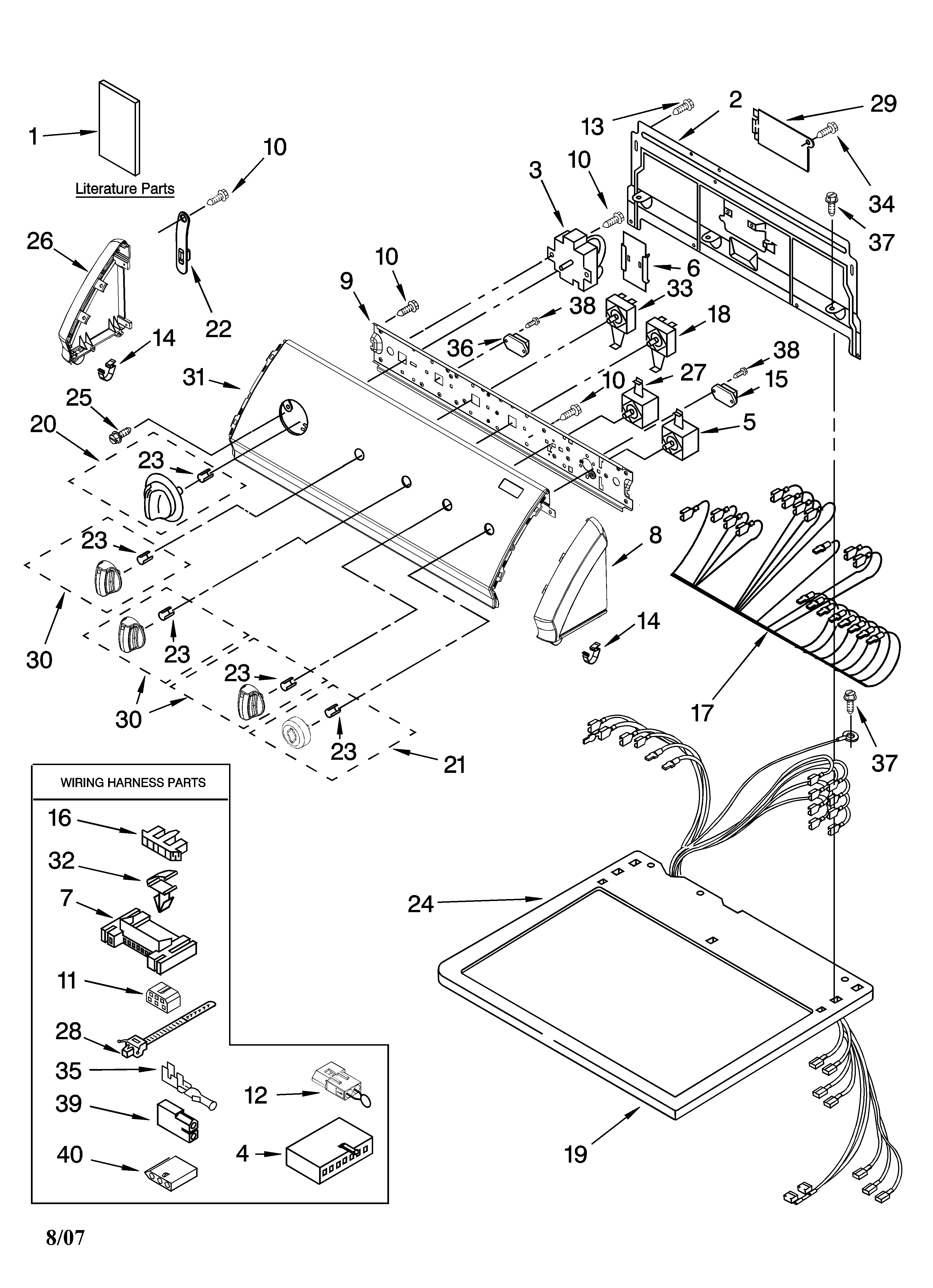 Top and console parts