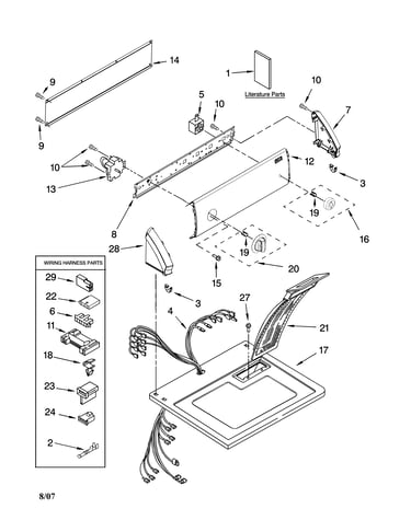 Top and console parts